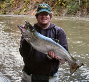 Big silver salmon drift caught